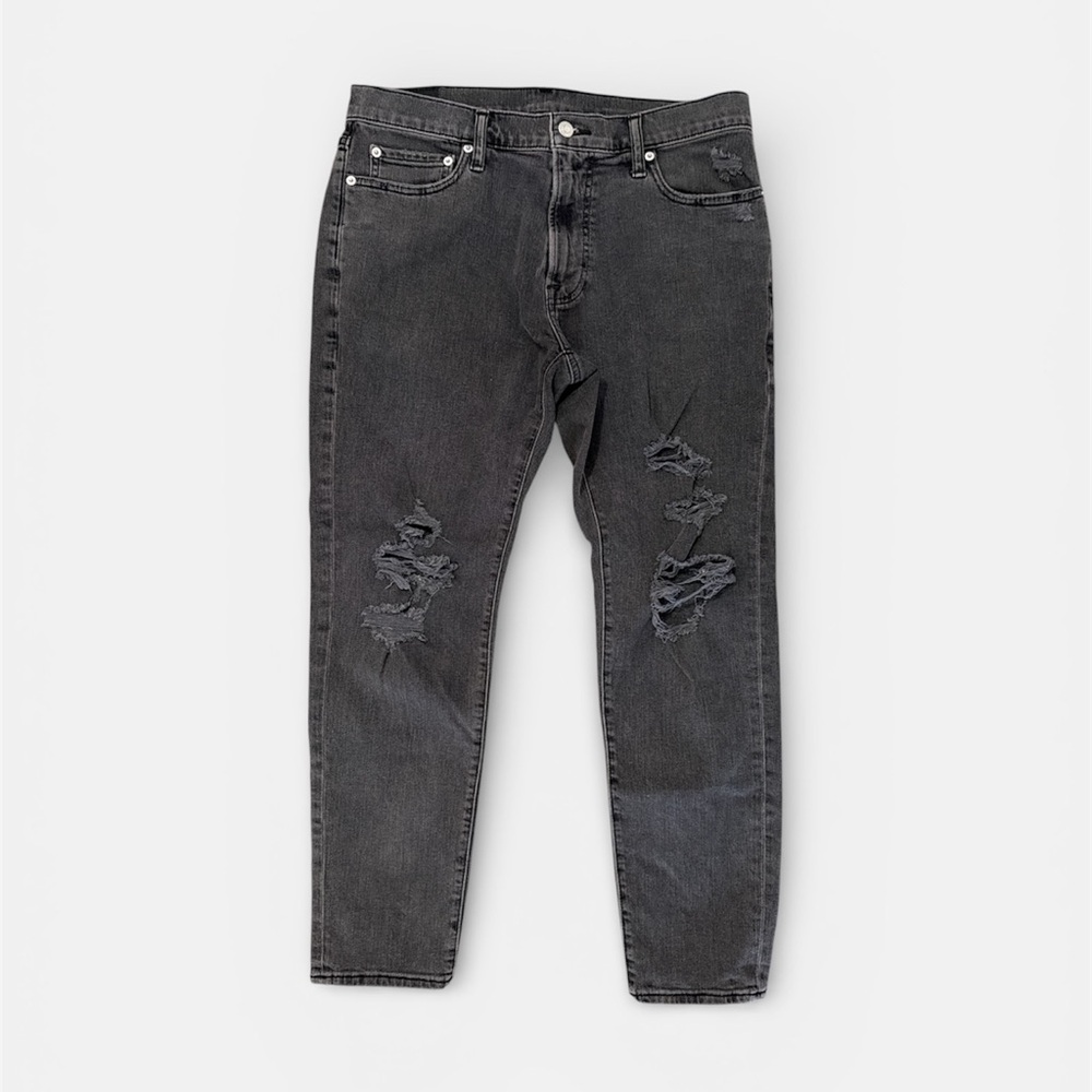 Abercrombie & Fitch Men's 33x30 Charcoal Skinny Taper Stretch Jeans